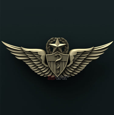 US ARMY MASTER FLIGHT SURGEON BADGE 3D STL 3DWave